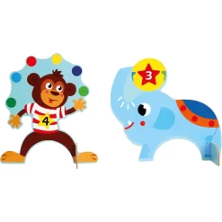 Bino Kinderspel K Rocket Set Van Hout, Circus -Kinderen Buitenspeelgoed bino kinderspel k rocket set van hout circus a360509 2