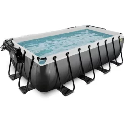 EXIT TOYS EXIT Black Leather Zwembad 400x200x100cm Met Sand Filterpomp En Deksel En Warmtepomp - Zwart -Kinderen Buitenspeelgoed exit black leather zwembad 400x200x100cm met sand filterpomp en deksel en warmtepomp zwart a337755 2