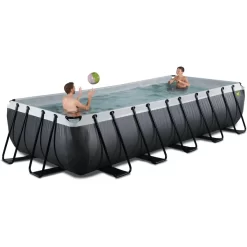 EXIT TOYS EXIT Black Leather Zwembad 540x250x100cm Met Filterpomp - Zwart -Kinderen Buitenspeelgoed exit black leather zwembad 540x250x100cm met filterpomp zwart a337760 4