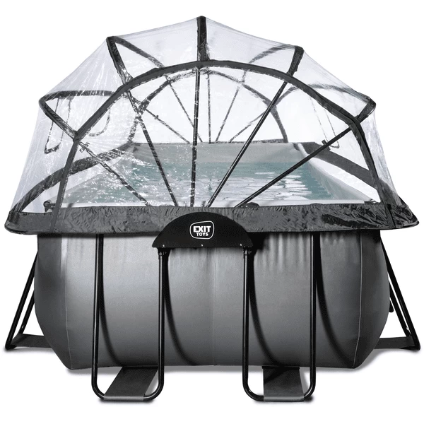 EXIT TOYS EXIT Black Leather Zwembad 540x250x100cm Met Sand Filterpomp, Afdekking En Warmtepomp - Zwart 4 EXIT TOYS EXIT Black Leather Zwembad 540x250x100cm Met Sand Filterpomp, Afdekking En Warmtepomp - Zwart - Afbeelding 4