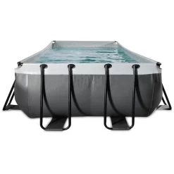 EXIT TOYS EXIT Black Leather Zwembad 540x250x100cm Met Sand Filterpomp - Zwart -Kinderen Buitenspeelgoed exit black leather zwembad 540x250x100cm met sand filterpomp zwart a337764 2