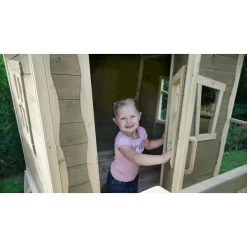 EXIT TOYS EXIT Crooky 300 Houten Speelhuis - Grijsbeige -Kinderen Buitenspeelgoed exit crooky 300 houten speelhuis grijsbeige a248343 4