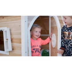 EXIT TOYS EXIT Fantasia 100 Houten Speelhuis - Naturel -Kinderen Buitenspeelgoed exit fantasia 100 houten speelhuis naturel a269460 3