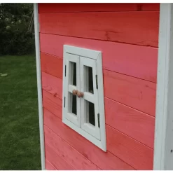 EXIT TOYS EXIT Fantasia 100 Houten Speelhuis - Rood -Kinderen Buitenspeelgoed exit fantasia 100 houten speelhuis rood a248288 2