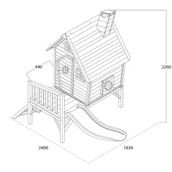 EXIT TOYS EXIT Fantasia 300 Houten Speelhuis - Rood 7 EXIT TOYS EXIT Fantasia 300 Houten Speelhuis - Rood -Kinderen Buitenspeelgoed exit fantasia 300 houten speelhuis rood a248291 2