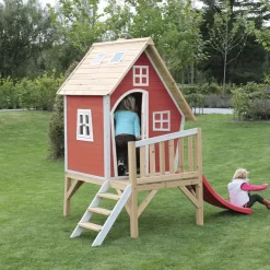 EXIT TOYS EXIT Fantasia 300 Houten Speelhuis - Rood 9 EXIT TOYS EXIT Fantasia 300 Houten Speelhuis - Rood -Kinderen Buitenspeelgoed exit fantasia 300 houten speelhuis rood a248291 4