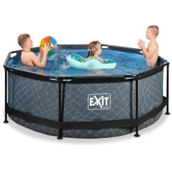 EXIT TOYS EXIT Frame Pool ø244x76cm - GrijsEXIT PeakPro ø10ft Zwart -Kinderen Buitenspeelgoed exit frame pool o244x76cm grijsexit peakpro o10ft zwart a305861 3
