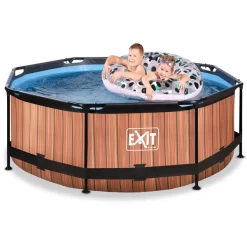 EXIT TOYS EXIT Frame Pool ø244x76cm - Hout OptiekEXIT PeakPro ø10ft Zwart -Kinderen Buitenspeelgoed exit frame pool o244x76cm hout optiekexit peakpro o10ft zwart a305876 3