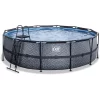 EXIT TOYS EXIT Frame Pool ø488x122cm (12v Sand Filter) - Grijs