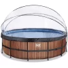 EXIT TOYS EXIT Frame Pool ø488x122cm(12v Sand Filter) - Hout + Zonnedak