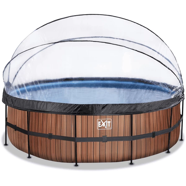 EXIT TOYS EXIT Frame Pool ø488x122cm (12v Sand Filter) - Houtoptiek + Zonnedak + Warmtepom 1 EXIT TOYS EXIT Frame Pool ø488x122cm (12v Sand Filter) - Houtoptiek + Zonnedak + Warmtepom