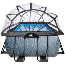 EXIT TOYS EXIT Frame Zwembad 4x2x1,22m (12v Sand Filter) - Grijs + Zonnedak + Warmtepomp -Kinderen Buitenspeelgoed exit frame zwembad 4x2x1 22m 12v sand filter grijs zonnedak warmtepomp a305970 3