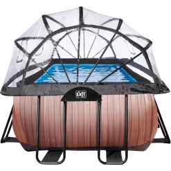 EXIT TOYS EXIT Frame Zwembad 4x2x1,22m (12v Sand Filter) - Houtoptiek + Zonnedak + Warmtepomp -Kinderen Buitenspeelgoed exit frame zwembad 4x2x1 22m 12v sand filter houtoptiek zonnedak warmtepomp a305971 3