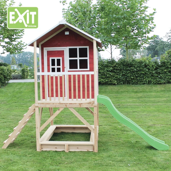EXIT TOYS EXIT Loft 500 Houten Speelhuis - Rood 3 EXIT TOYS EXIT Loft 500 Houten Speelhuis - Rood - Afbeelding 3