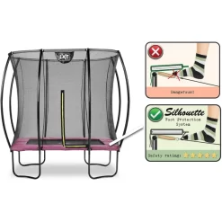 EXIT TOYS EXIT Silhouet Trampoline 153 X 214 Cm, Roze -Kinderen Buitenspeelgoed exit silhouet trampoline 153 x 214 cm roze a294561 3