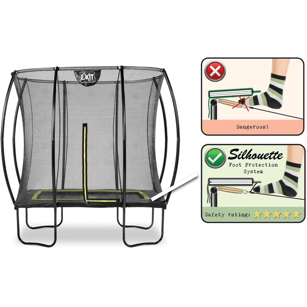 EXIT TOYS EXIT Silhouet Trampoline 153 X 214 Cm, Zwart 4 EXIT TOYS EXIT Silhouet Trampoline 153 X 214 Cm, Zwart - Afbeelding 4