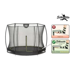 EXIT TOYS EXIT Silhouette Inground Trampoline ø244cm Met Veiligheidsnet - Zwart -Kinderen Buitenspeelgoed exit silhouette inground trampoline o244cm met veiligheidsnet zwart a251714 2