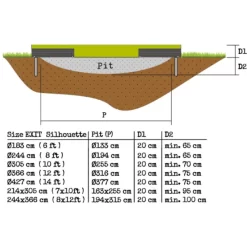 EXIT TOYS EXIT Silhouette Inground Trampoline ø305cm Met Veiligheidsnet - Groen -Kinderen Buitenspeelgoed exit silhouette inground trampoline o305cm met veiligheidsnet groen a251726 3