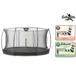 EXIT TOYS EXIT Silhouette Inground Trampoline ø366cm Met Veiligheidsnet - Zwart -Kinderen Buitenspeelgoed exit silhouette inground trampoline o366cm met veiligheidsnet zwart a251719 2