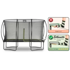 EXIT TOYS EXIT Silhouette Trampoline 244x366cm - Zwart -Kinderen Buitenspeelgoed exit silhouette trampoline 244x366cm zwart a251458 4