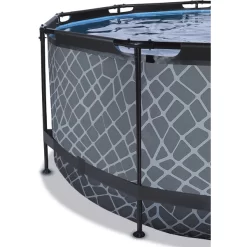 EXIT TOYS EXIT Stone Zwembad ø360x122cm Met Afdekking, Sand Filter En Warmtepomp, Grijs -Kinderen Buitenspeelgoed exit stone zwembad o360x122cm met afdekking sand filter en warmtepomp grijs a294635 2