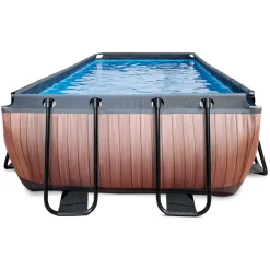 EXIT TOYS EXIT Wood Pool 540x250x100cm Met Afdekking, Sand Filter En Warmtepomp, Bruin -Kinderen Buitenspeelgoed exit wood pool 540x250x100cm met afdekking sand filter en warmtepomp bruin a294606 3