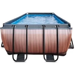 EXIT TOYS EXIT Wood Pool 540x250x122cm Met Sand Filterpomp, Bruin -Kinderen Buitenspeelgoed exit wood pool 540x250x122cm met sand filterpomp bruin a294618 2
