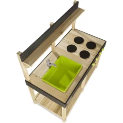 EXIT TOYS EXIT Yummy 100 Houten Buitenkeuken - Naturel -Kinderen Buitenspeelgoed exit yummy 100 houten buitenkeuken naturel a268345 2