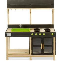 EXIT TOYS EXIT Yummy 300 Houten Buitenkeuken - Naturel -Kinderen Buitenspeelgoed exit yummy 300 houten buitenkeuken naturel a265527 4