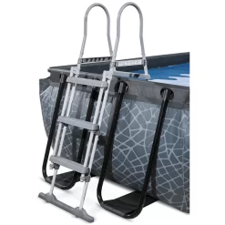 EXIT TOYS EXIT Zwembad Stone 400x200cm Met Overkapping En Zandfilterpomp - Grijs -Kinderen Buitenspeelgoed exit zwembad stone 400x200cm met overkapping en zandfilterpomp grijs a269406 2