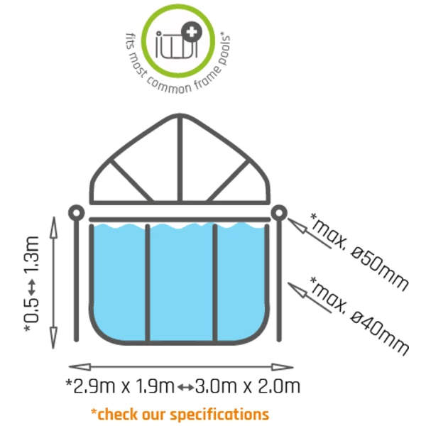 EXIT TOYS EXIT Zwembad Zonnescherm 300 X 200 Cm 4 EXIT TOYS EXIT Zwembad Zonnescherm 300 X 200 Cm - Afbeelding 4