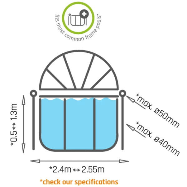 EXIT TOYS EXIT Zwembad Zonnescherm ø244cm 4 EXIT TOYS EXIT Zwembad Zonnescherm ø244cm - Afbeelding 4