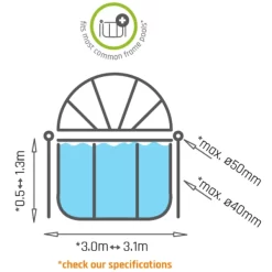 EXIT TOYS EXIT Zwembad Zonnescherm ø300 Cm 7 EXIT TOYS EXIT Zwembad Zonnescherm ø300 Cm -Kinderen Buitenspeelgoed exit zwembad zonnescherm o300 cm a308174 3
