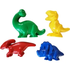Gowi Dinosaurusvormen - Set Van 4 In Een Netje -Kinderen Buitenspeelgoed gowi dinosaurusvormen set van 4 in een netje a375368 4