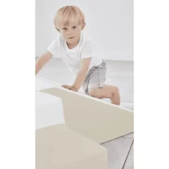 KIDKII Trap En Glijbaan Kunstleer Crème -Kinderen Buitenspeelgoed kidkii trap en glijbaan kunstleer creme a375364 2