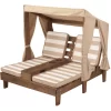 Kidkraft® Tweepersoons Kinderligstoel Met Bekerhouders, Beige