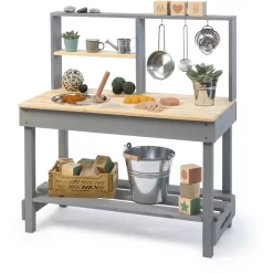 MUDDY BUDDY Speelkeuken Voor Buiten "Mud Starter" Wolkengrijs-naturel