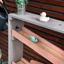 MUDDY BUDDY Waterbaan "Aqua Tower" Warm Grijs-poederroze -Kinderen Buitenspeelgoed muddy buddy waterbaan aqua tower warm grijs poederroze a412720 3