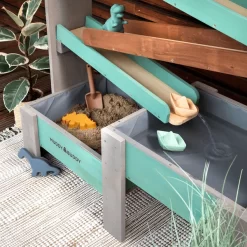 MUDDY BUDDY Waterbaan "Aqua Tower" Warmgrijs Salie -Kinderen Buitenspeelgoed muddy buddy waterbaan aqua tower warmgrijs salie a412727 2