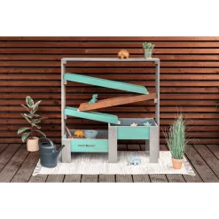 MUDDY BUDDY Waterbaan "Aqua Tower" Warmgrijs Salie -Kinderen Buitenspeelgoed muddy buddy waterbaan aqua tower warmgrijs salie a412727 4