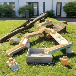 MUDDY BUDDY Waterbaan "Aqua Traveller" Naturel-wolkengrijs-petrol -Kinderen Buitenspeelgoed muddy buddy waterbaan aqua traveller naturel wolkengrijs petrol a412418 1