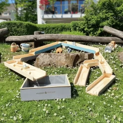 MUDDY BUDDY Waterbaan "Aqua Traveller" Naturel-wolkengrijs-petrol -Kinderen Buitenspeelgoed muddy buddy waterbaan aqua traveller naturel wolkengrijs petrol a412418 2