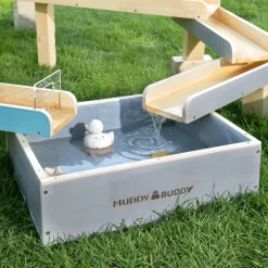 MUDDY BUDDY Waterbaan "Aqua Traveller" Naturel-wolkengrijs-petrol -Kinderen Buitenspeelgoed muddy buddy waterbaan aqua traveller naturel wolkengrijs petrol a412418 4