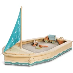 MUDDY BUDDY Zandbak "Anchor Lover" Naturel- Petrol Blauw -Kinderen Buitenspeelgoed muddy buddy zandbak anchor lover naturel petrol blauw a412345 3