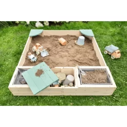 MUDDY BUDDY Zandbak "Beach Rebel" Naturel Saliegroen -Kinderen Buitenspeelgoed muddy buddy zandbak beach rebel naturel saliegroen a412352 4
