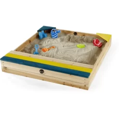Plum® Zandbak Met Opberggedeelte -Kinderen Buitenspeelgoed plum zandbak met opberggedeelte a243577 2