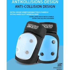 PROMETHEUS BICYCLES ® Beschermers Pads Set 6 In 1 Blauw -Kinderen Buitenspeelgoed prometheus bicycles beschermers pads set 6 in 1 blauw a403265 2