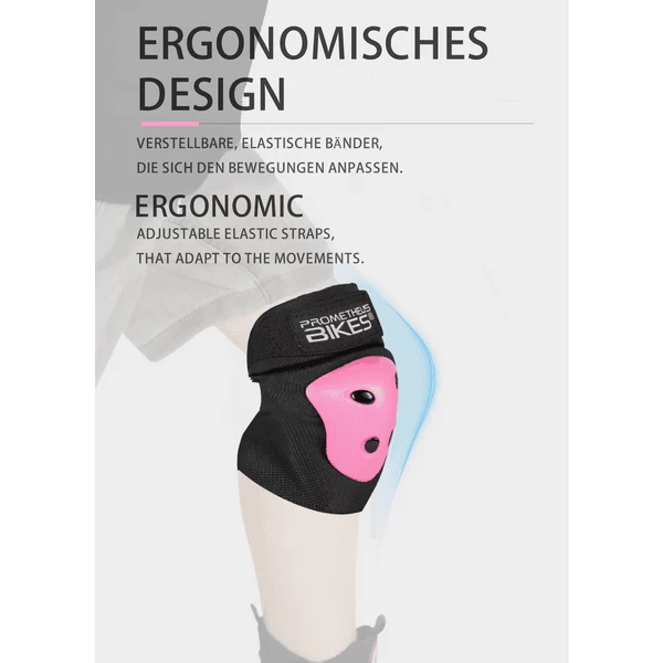 PROMETHEUS BICYCLES ® Beschermers Pads Set 6 In 1 Roze 2 PROMETHEUS BICYCLES ® Beschermers Pads Set 6 In 1 Roze - Afbeelding 2