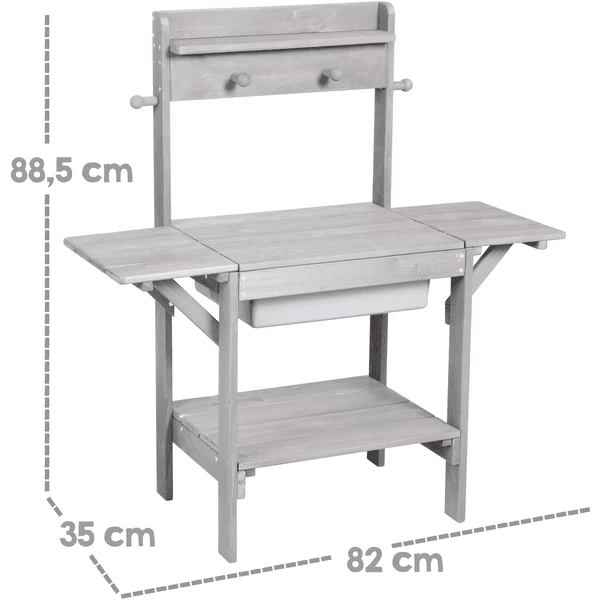 Roba Speelkeuken Outdoor Midi Grijs 2 Roba Speelkeuken Outdoor Midi Grijs - Afbeelding 2