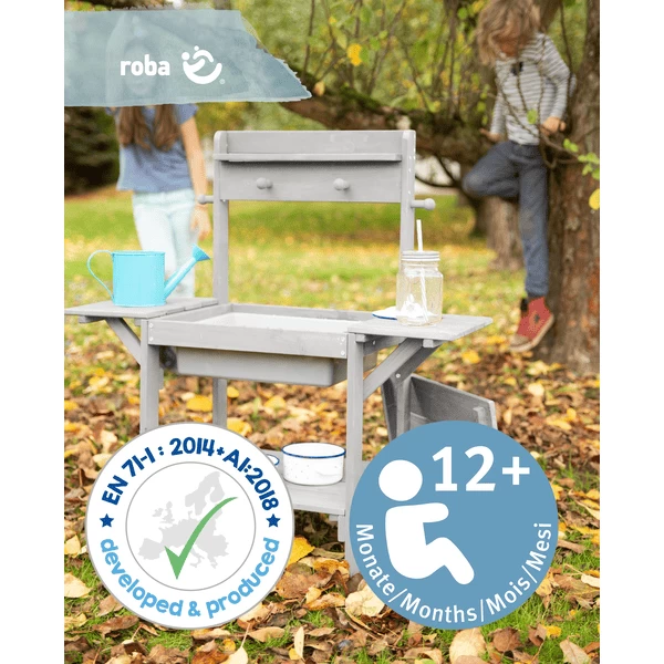 Roba Speelkeuken Outdoor Midi Grijs 5 Roba Speelkeuken Outdoor Midi Grijs - Afbeelding 5